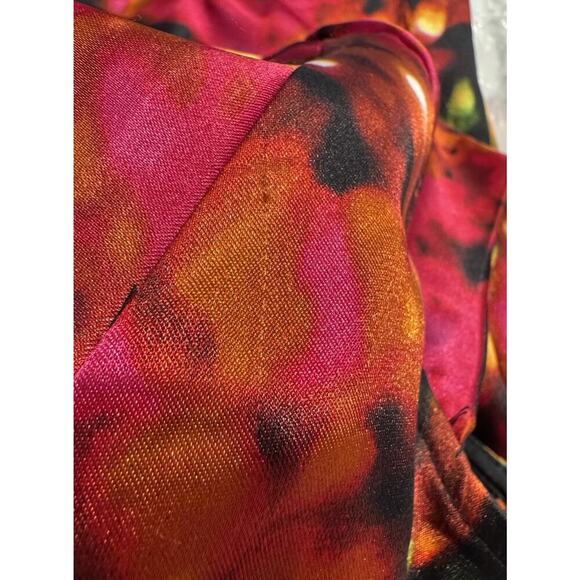 Maggy L Sheath Dress Women’s Petite Satin Ruched Cocktail Party Retro Colorful - Picture 5 of 7